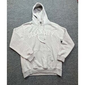 Sunsations Hoodie Mens Medium Gray Ocean City Maryland Graphic Pullover Casual